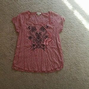 Red white and blue lucky top